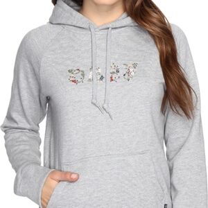 Obey Light Gray Hoodie with Floral Details